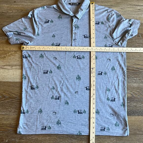 Travis Mathew Outfresh Pima Cotton Golf Polo Gray XL Preppy Camp Golf Cart EUC! - Picture 9 of 9
